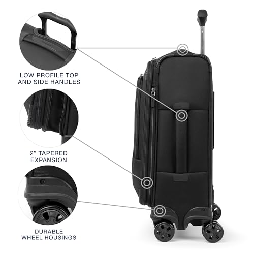Travelpro Crew Classic Softside Carry-On Luggage, Black, 20-Inch - color: Black