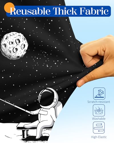 Slohif Luggage Cover for Suitcase Tsa Approved Protector - Luggage Sleeve Large Suit Case Cover Travel Stretch Baggage Case Protective Washable Fit 24-27 Inch Astronaut M - size: Medium (24-27 inches), style: Astronaut