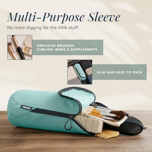 TRIPPED Travel Gear 3-Piece Travel Toiletry Bag Set - color: Turquoise