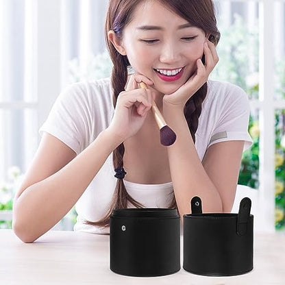 뚜껑이 있는 휴대용 메이크업 브러시 보관 홀더, 20cm(7.91인치)