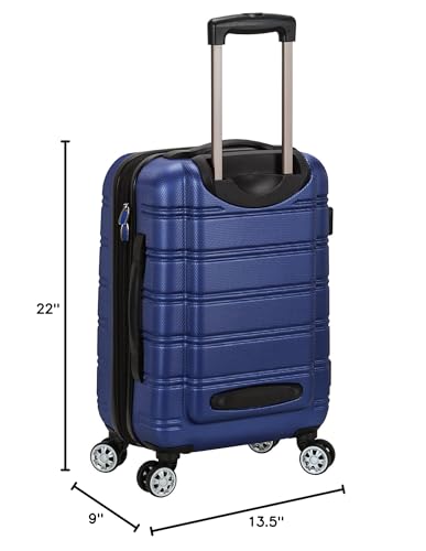 Rockland Melbourne Hardside Expandable Spinner Wheel Luggage, Carry-On 20", Blue - color: Blue, size: Carry-On 20"