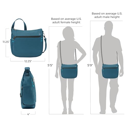Travelon Anti-Theft Active Medium Crossbody Bag - color: Teal