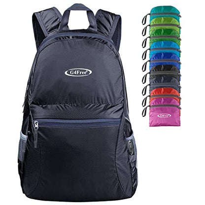 G4Free 20L Small Packable Travel Hiking Backpack for Men Women - color: Dark Blue, size: 20L