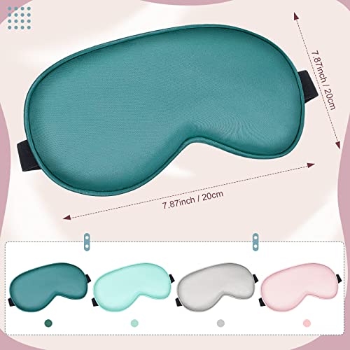 BBTO 4 Pack Silk Sleep Eye Mask, Multicolor - color: Multicolor