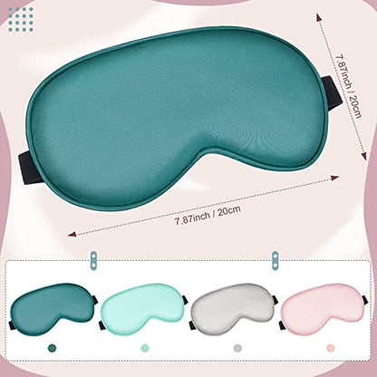 BBTO 4 Pack Silk Sleep Eye Mask, Multicolor - color: Multicolor