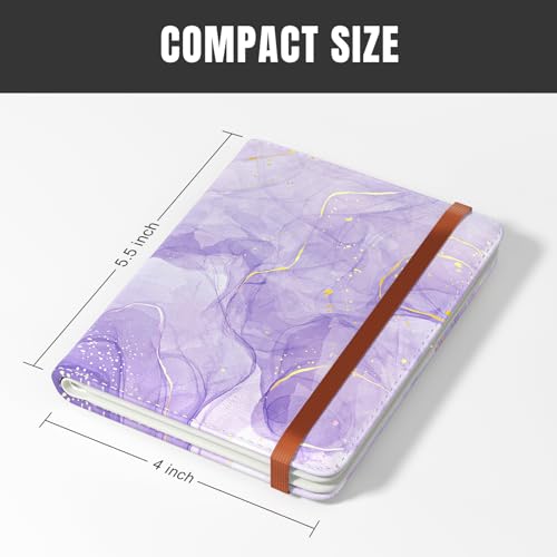 Rimilak Passport Holder,RFID Blocking Passport Cover, Purple Marble - color: Purple Marble