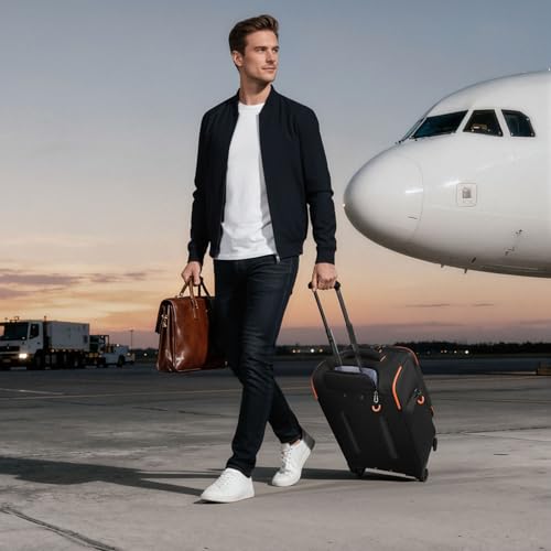 22" Softside Upright Luggage w/Front Open,Waterproof - color: Black, size: Carry-On 22-Inch