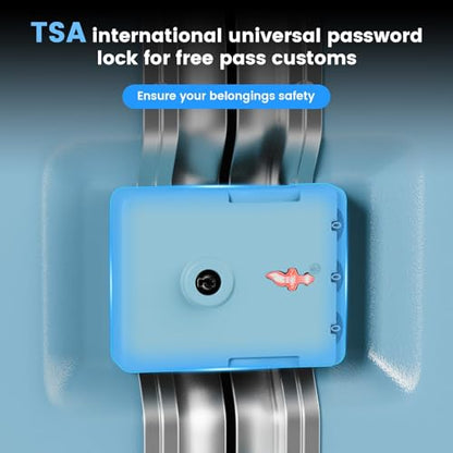 20 Inch Carry on Luggage Airline Approved, Zipperless Hard Shell Suitcase - color: Blue, size: 20 Inch