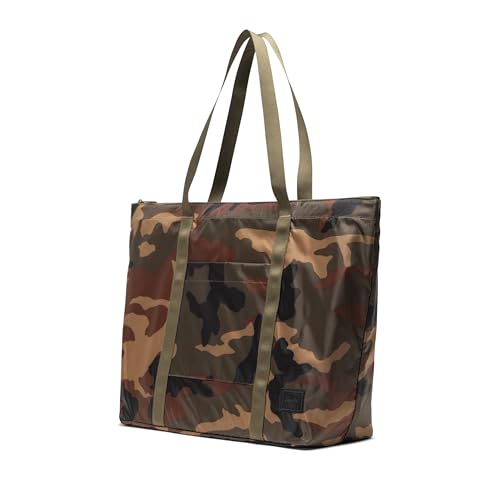 Herschel Unisex Portland Packable Tote - color: Woodland Camo/Black Label