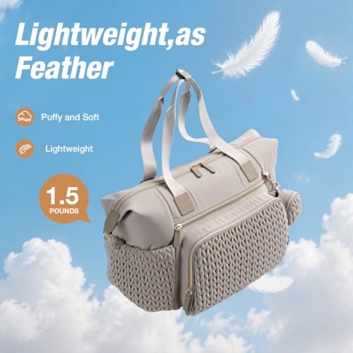 Diaper Bag Tote, Large Baby Hospital Bag for Labor Delivery Mom - color: Taupe