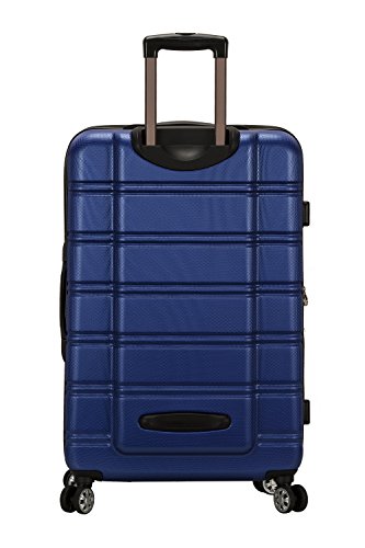 Rockland Melbourne Hardside Expandable Spinner Wheel Luggage, Checked Large 28", Blue - color: Blue, size: Checked Large 28"