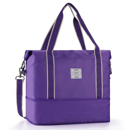 WALNEW Travel Duffel Bag, Weekender Bag for Women, Purple - color: Purple