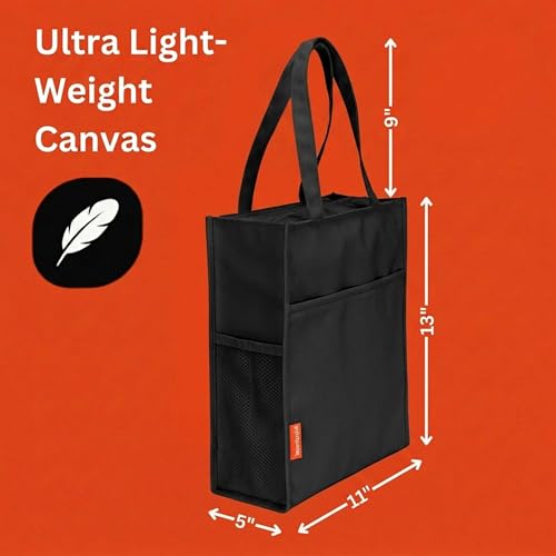 Urban Infant Pipsqueak Zip-Top Travel Tote, Lightweight Commuter Work Bag, Carry-On, Day Bag, 13x11x5 in - color: Black, size: Personalized