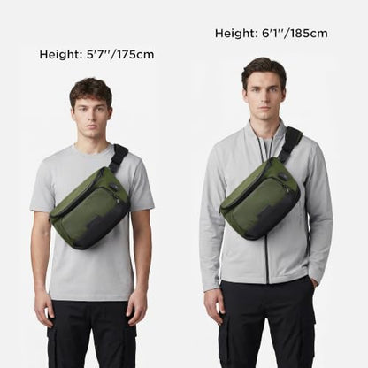 ALPAKA Bravo Sling Max 8L RFID-Blocking Sling Laptop Bag - color: Dark Green