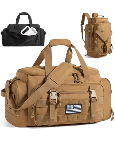 BAGSMART 4-IN-1 Gym Bag for Women Men, TSA Duffle Bag for Travel - color: Desert Khaki