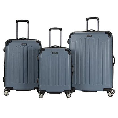 Kenneth Cole REACTION Renegade Luggage Expandable 8-Wheel Spinner Lightweight Hardside Suitcase, Granite Blue, 3-Piece Set (20"/24"/28") - color: Granite Blue, size: 3-Piece Set (20"/24"/28")