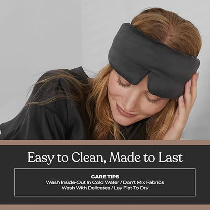 Lunya Washable Silk Sleep Mask LUSK7000, Meditative Grey, L - color: Meditative Grey, size: Large