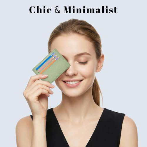 Airkit Small Slim ID Case, Womens Credit Card Holder Wallet, RFID Sleeve - color: Green