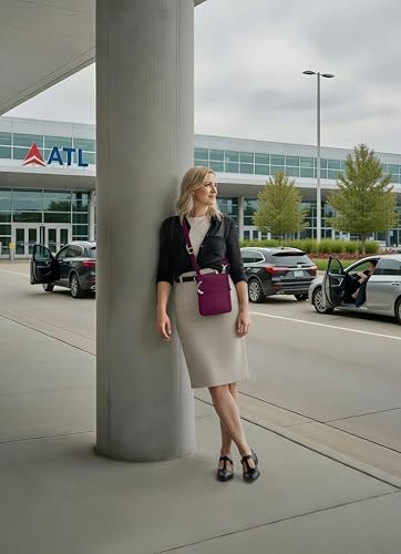 Travelon Anti-theft Classic Slim Double Zip Crossbody - color: Hazelnut
