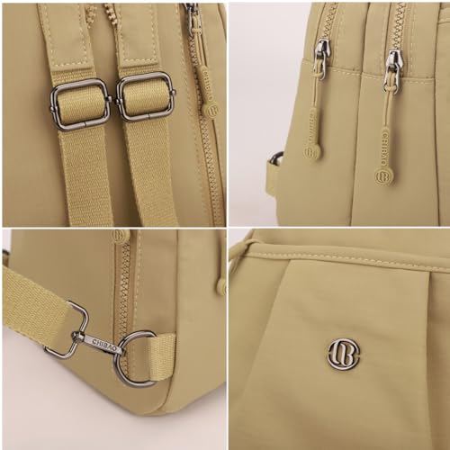 3-in-1 Convertible Backpack Chest Sling Crossbody Women Travel Lightweight - color: Brick Red
