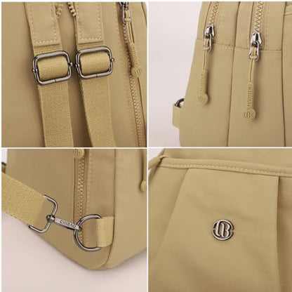 3-in-1 Convertible Backpack Chest Sling Crossbody Women Travel Lightweight - color: Brick Red
