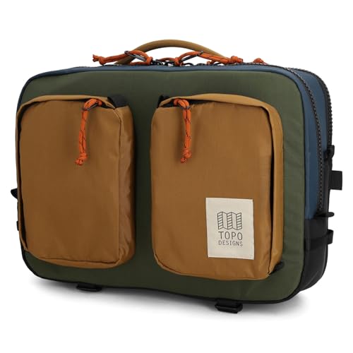 Topo Designs Global Briefcase + Travel Pack (Olive/Dark Khaki) - color: Eco-friendly / Olive / Dark Khaki