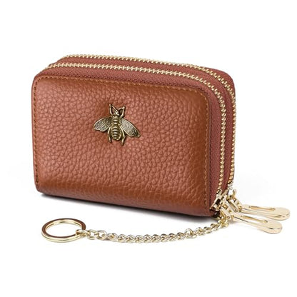 imeetu RFID Credit Card Holder, Small Card Wallet Women, Leather Card Case - color: Max - Brown, size: Max