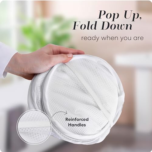 Handy Laundry Pop Up Laundry Hamper 71L Sturdy Collapsible Mesh (White) - color: White, 1-PACK