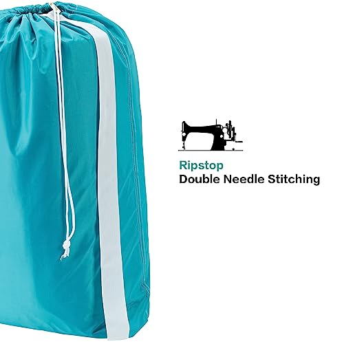 HOMEST XL Laundry Bag with Strap, Clothes Organizer for Dorm & Travel - color: (1 pack) Sky Blue