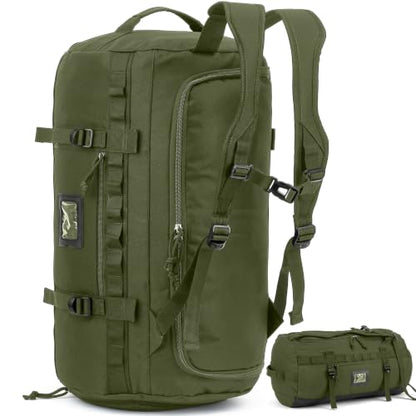 60L Duffle Bag for Travel Gym & Sports Duffel Bag Backpack for Men - color: Green