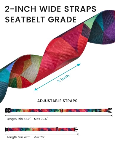 Travelkin Luggage Straps TSA Approved, Suitcase Straps with TSA Lock - color: Colorful Geometry