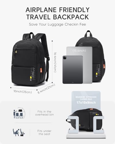Fit Airlines Personal Item Bag17x10x9 Backpack Carry On Gery - color: Grey