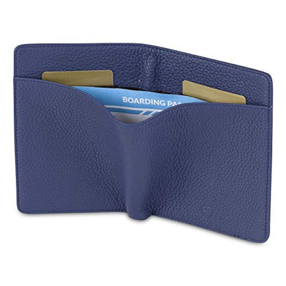 Vaultskin KENSINGTON Passport Holder for Travel, RFID Wallet (Matt Blue) - color: Matt Blue
