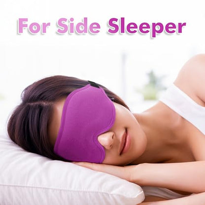 Sleep Mask for Men and Women, Lash Extensions 3D Eye Mask, Purple - color: Purple