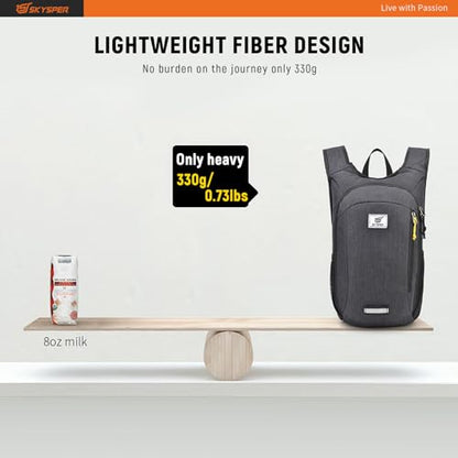 SKYSPER Small Daypack 10L/15L/20L Hiking Backpack Packable Lightweight Travel Day Pack for Women Men - color: Black, size: 20l