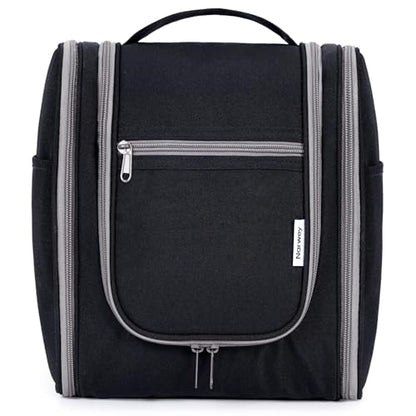 Narwey Hanging Travel Toiletry Bag for Women, Cosmetic Makeup Bag - color: AB-Black, size: Medium