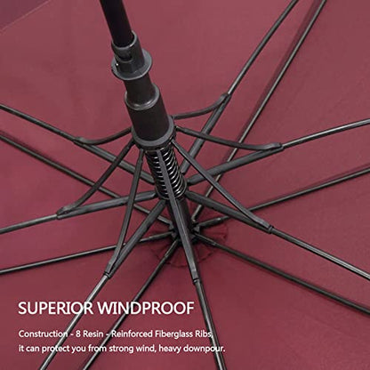 G4Free 47/54/62/68/72 Inch Golf Umbrella Windproof Auto Open Large Umbrella - color: Wine Red, size: 62 inch