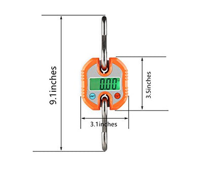 Klau Portable Digital Crane Scale, Orange, 150 kg / 300 lb - color: Orange