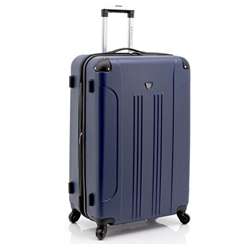 Travelers Club Chicago Hardside Expandable Spinner Luggage, Navy Blue, 3 Piece Set - color: Navy Blue, size: 3-Piece Set