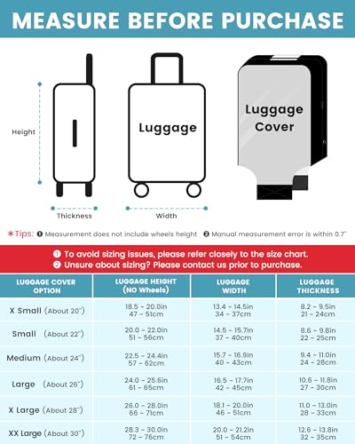 Travelkin Clear Luggage Cover For Suitcase, TPU Suitcase Cover Protector - size: 5. XLarge