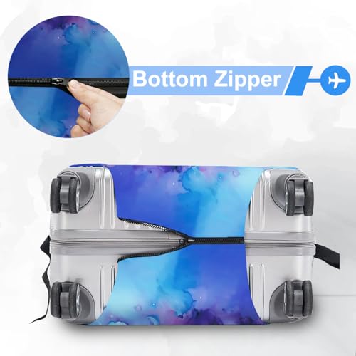 ANNA QUEEN Travel Luggage Cover Suitcase Protector Suitcase Cover Anti-Scratch,Stretchable Bag Cover Washable Durable Polyester - color: Psychedelic Butterfly, size: L(fits 28-30Inch suitcase)