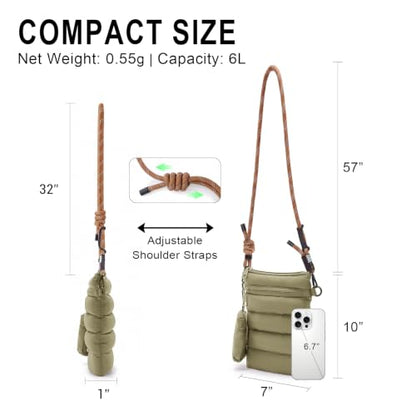ACUARIO Crossbody Bags for Women - color: Mossgreen