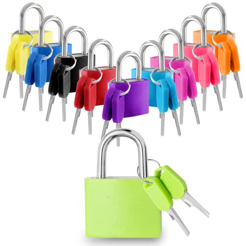 Litoexpe 10 Pcs Small Colored Padlocks with Keys - style: 10-Pack 10 Color