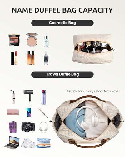 Travel Essential for Girls, Kids Duffle Bag with Shoe Compartment - color: Beige, style: D