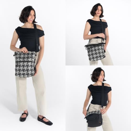 Sherpani Vale, Anti-Theft Crossbody Tote for Women - color: Houndstooth