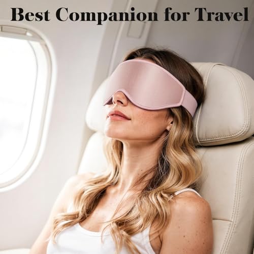 Fygrip 3D Eye Mask Sleep Mask for Men & Women, Pink - color: Pink