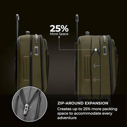 Briggs & Riley ZDX Global Softside Carry-On Spinner, Hunter - color: Hunter, size: Domestic 21" Carry On Expandable Spinner