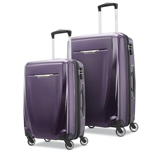 Samsonite Winfield 3 DLX Hardside Expandable Luggage with Spinners, Purple, 2-Piece Set (20/25) - color: Purple, size: 2PC SET (CO/MED)