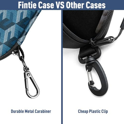 FINTIE Sunglasses Case, Hard EVA Shell Shockproof Sport Glasses Case - color: Z-blue Cubes