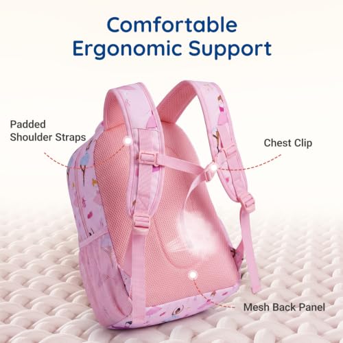 mommore 2-in-1 Kids Backpack for Boys Girls 4-8 with Insulated Lunch Pocket - color: Gradient Purple
